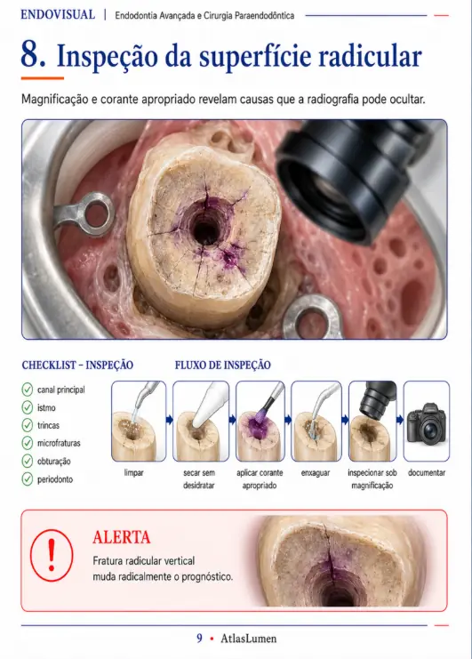 Ficha EndoVisual — Inspeção da superfície radicular