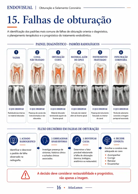 Ficha EndoVisual — Falhas de obturação